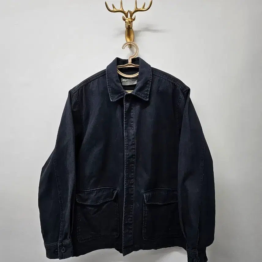 [BUNJANG] Eddie Bauer Vintage Coverall Navy Jacket / 에디바우어 빈티지 커버올 네이비