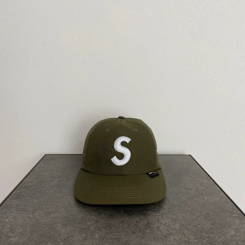 [BUNJANG] Supreme S Logo Cordura Ball Cap - Khaki / (OS) 슈프림 S로고 볼캡 모자 코듀라 카키