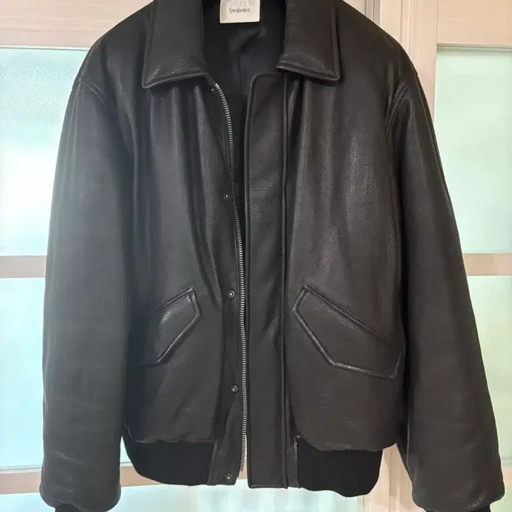 [BUNJANG] Saint Laurent Leather Jacket (Size 50) / 생로랑 가죽자켓 50사이즈