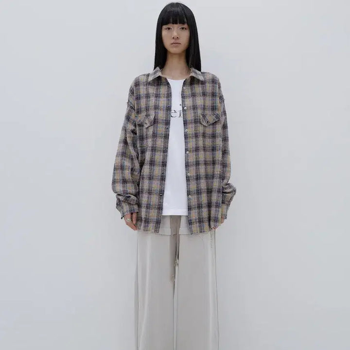 [BUNJANG] Dainit Layered Sweat Pants Beige / (미개봉) 다이닛 레이어드 스웻 팬츠 베이지