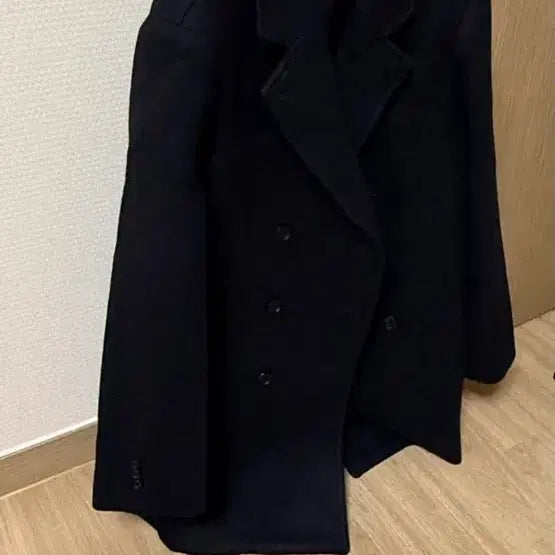 [SOLD OUT] 포에토 오버핏 하프 피코트 네이비