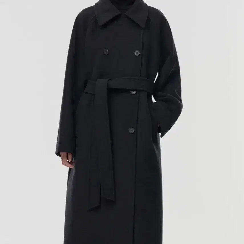 [BUNJANG] Musinsa Standard Women Long Coat Charcoal Gray / 무신사 스탠다드 우먼 롱 코트 차콜 그레이 (가격내림 없음)