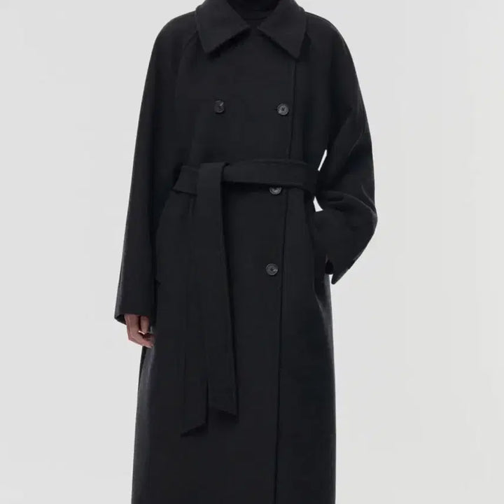 [BUNJANG] Musinsa Standard Women Long Coat Charcoal Gray / 무신사 스탠다드 우먼 롱 코트 차콜 그레이 (가격내림 없음)