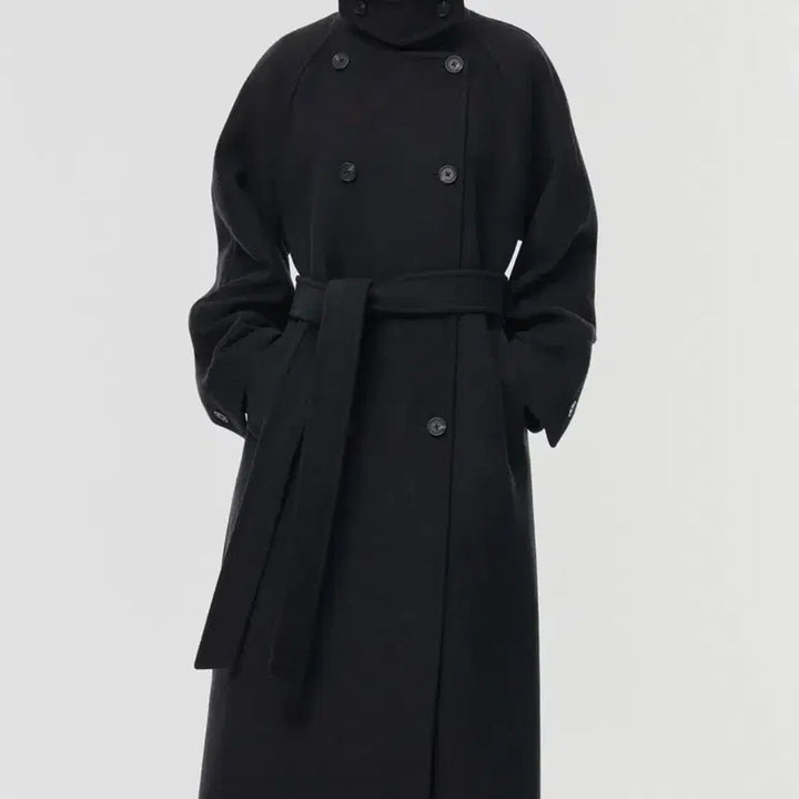 [BUNJANG] Musinsa Standard Women Long Coat Charcoal Gray / 무신사 스탠다드 우먼 롱 코트 차콜 그레이 (가격내림 없음)