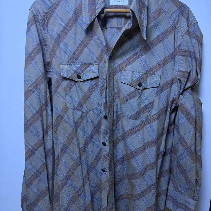 [BUNJANG] 르메르 Western Check Shirt 48 / 르메르 웨스턴 체크 셔츠 48사이즈