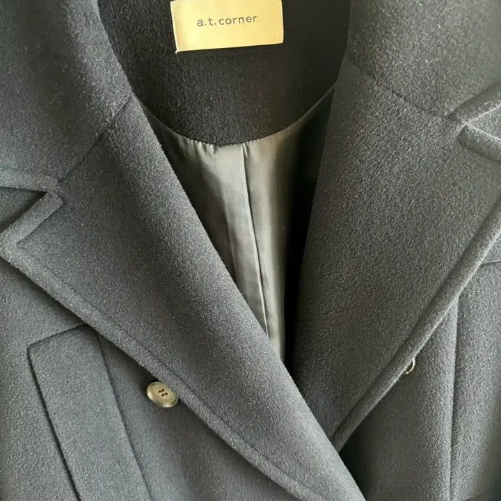 [BUNJANG] Atcorner Double Coat Navy / 앳코너 더블코트 네이비