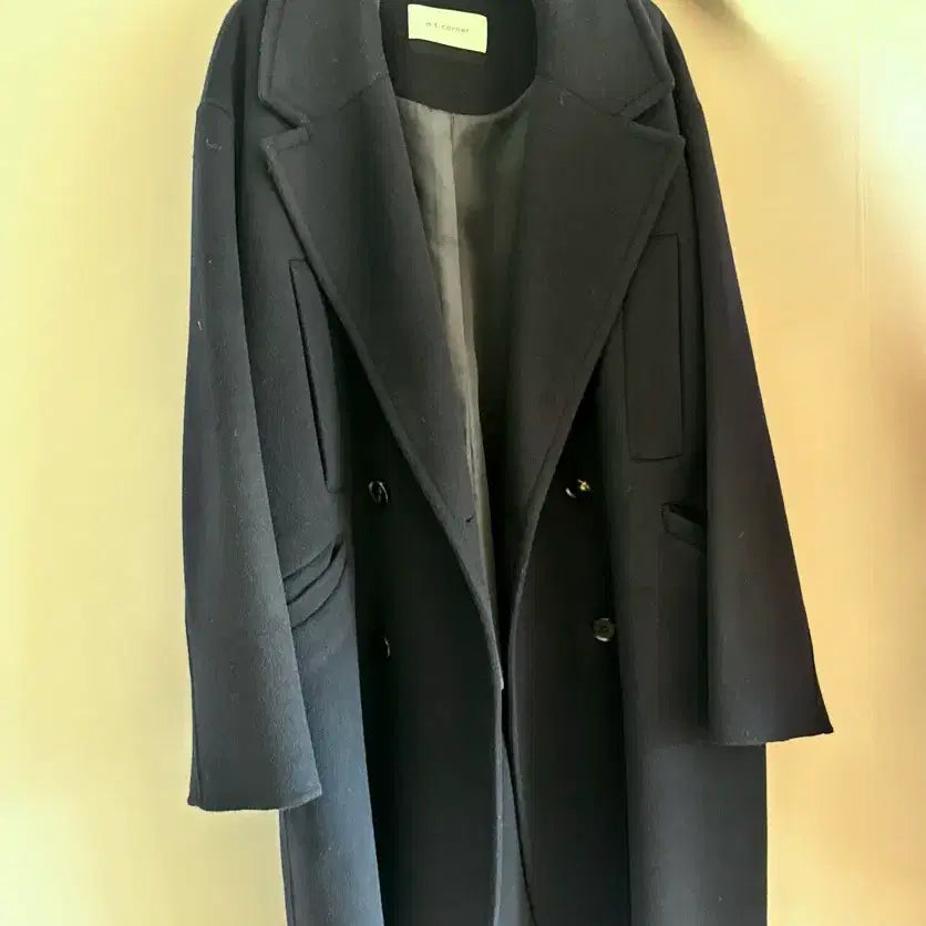 [BUNJANG] Atcorner Double Coat Navy / 앳코너 더블코트 네이비