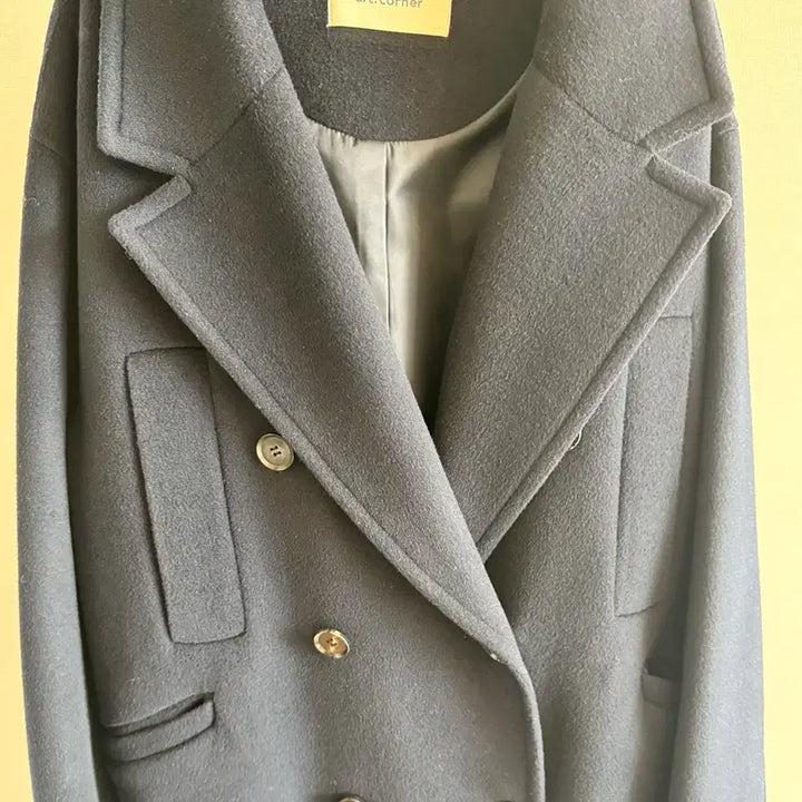 [BUNJANG] Atcorner Double Coat Navy / 앳코너 더블코트 네이비