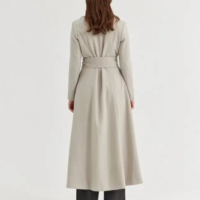 [BUNJANG] CREM38 Julia Redingote Beige Long Coat / [CREM38] 크램38 줄리아 르댕고트 베이지 롱코트 - 미착용 새상품