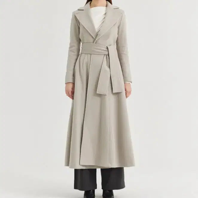 [BUNJANG] CREM38 Julia Redingote Beige Long Coat / [CREM38] 크램38 줄리아 르댕고트 베이지 롱코트 - 미착용 새상품