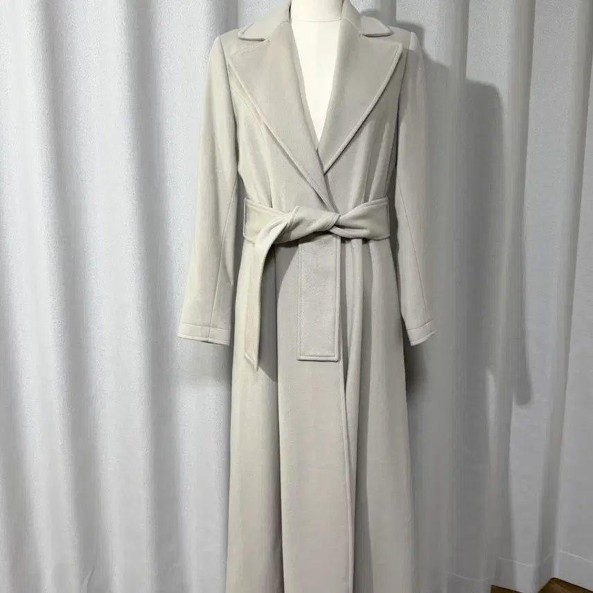 [BUNJANG] CREM38 Julia Redingote Beige Long Coat / [CREM38] 크램38 줄리아 르댕고트 베이지 롱코트 - 미착용 새상품