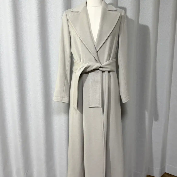 [BUNJANG] CREM38 Julia Redingote Beige Long Coat / [CREM38] 크램38 줄리아 르댕고트 베이지 롱코트 - 미착용 새상품