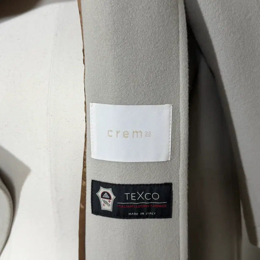 [BUNJANG] CREM38 Julia Redingote Beige Long Coat / [CREM38] 크램38 줄리아 르댕고트 베이지 롱코트 - 미착용 새상품