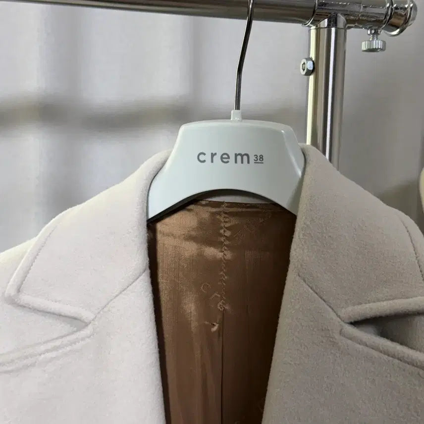 [BUNJANG] CREM38 Julia Redingote Beige Long Coat / [CREM38] 크램38 줄리아 르댕고트 베이지 롱코트 - 미착용 새상품