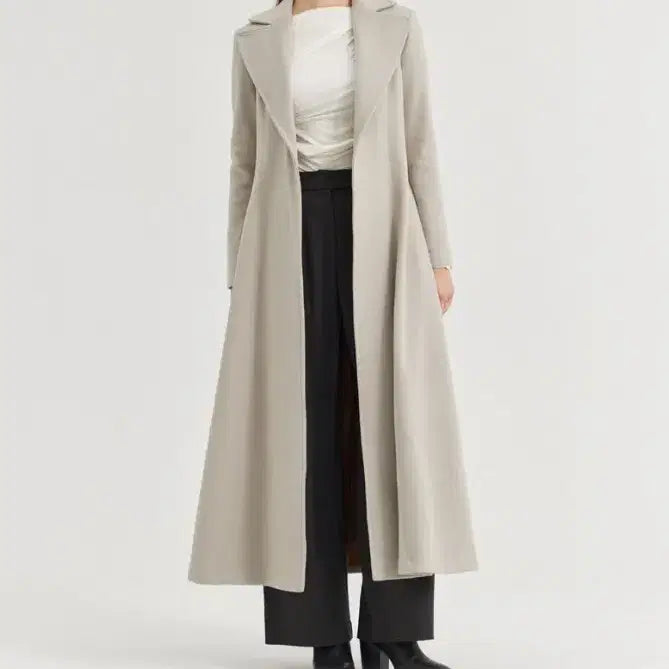 [BUNJANG] CREM38 Julia Redingote Beige Long Coat / [CREM38] 크램38 줄리아 르댕고트 베이지 롱코트 - 미착용 새상품