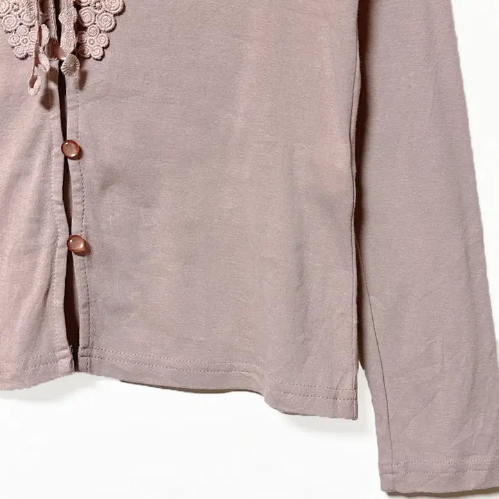 [SOLD OUT] 일본빈티지 콩단추 레이스라인 버튼업 긴팔티가디건 인디핑크 모리걸하구미룩