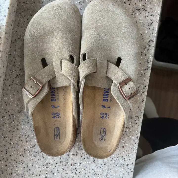 [BUNJANG] Birkenstock Boston Narrow 260 Sandals / [정품/크림구매] 버켄스탁 보스턴 내로우 260 / 박스O / 상태좋음