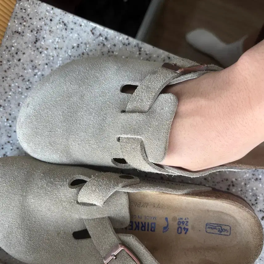[BUNJANG] Birkenstock Boston Narrow 260 Sandals / [정품/크림구매] 버켄스탁 보스턴 내로우 260 / 박스O / 상태좋음