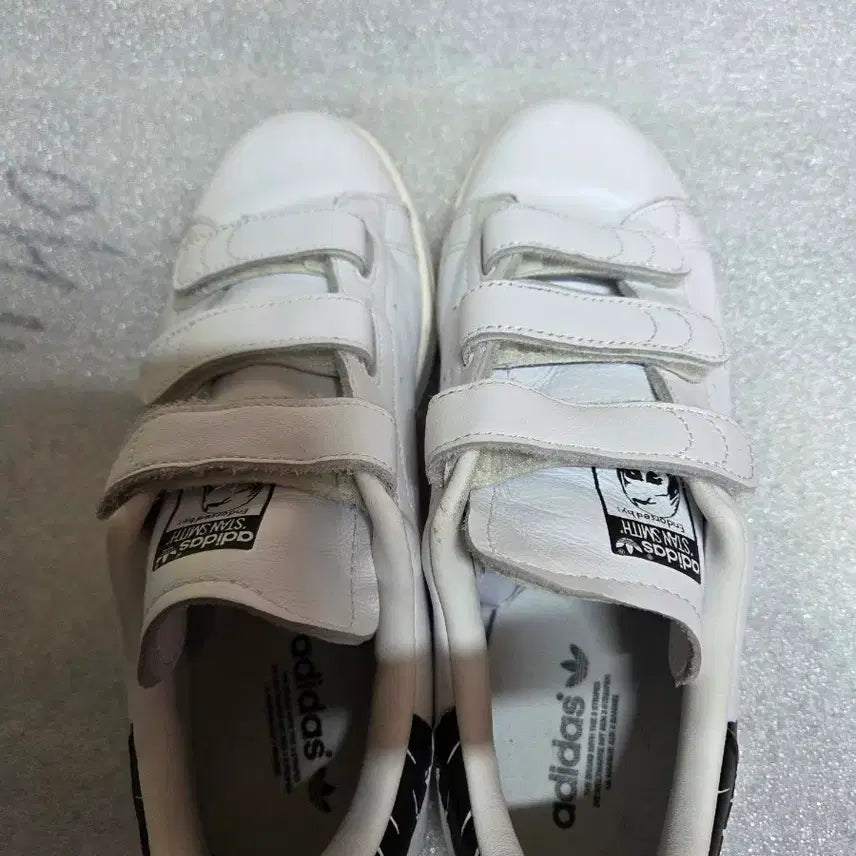 [BUNJANG] Adidas Stan Smith White Sneakers / 아디다스 스탠스미스 찍찍이 화이트