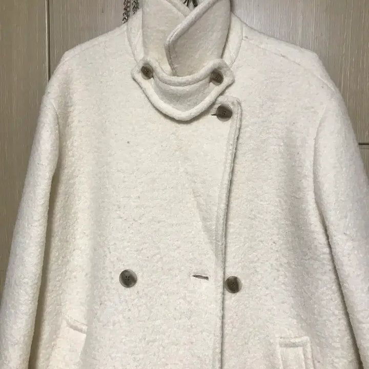 [BUNJANG] Giordano Boucle Coat / 지오다노 화이트 부클 코트