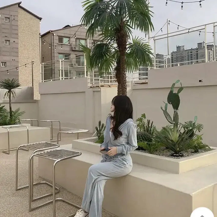 [BUNJANG] Hinic Velvet Tracksuit Set / [새상품] 히니크 자체제작 벨벳 트레이잉 셋업