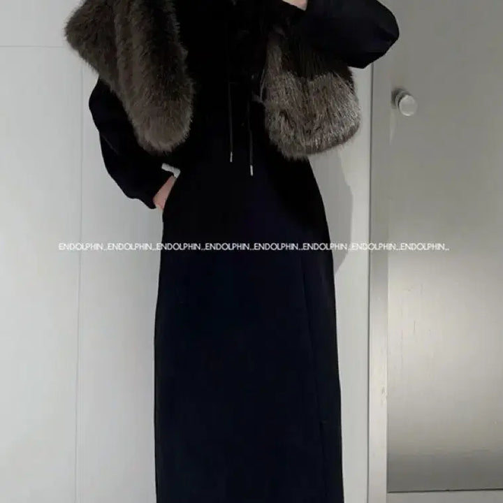 [BUNJANG] Mini Me Fur Vest (Khaki Brown) / 미니미 퍼 조끼(카키브라운 1장)