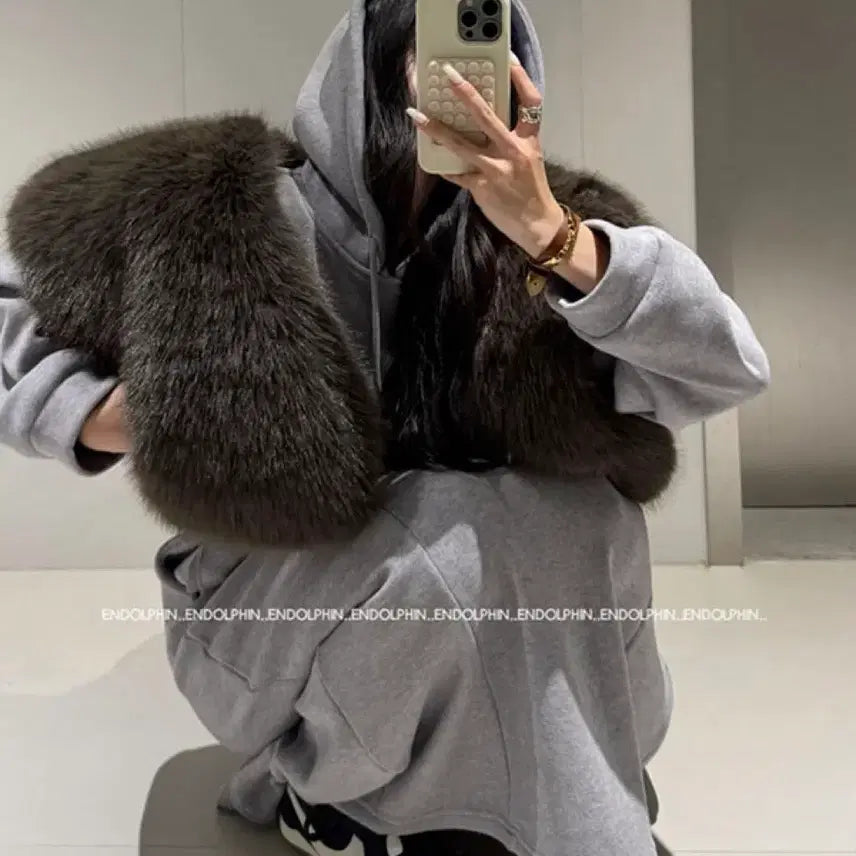 [BUNJANG] Mini Me Fur Vest (Khaki Brown) / 미니미 퍼 조끼(카키브라운 1장)