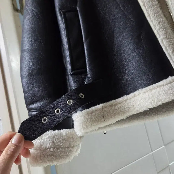 [BUNJANG] Women's Faux Fur Jacket / 블랙 무스탕 퍼 자켓 여성용