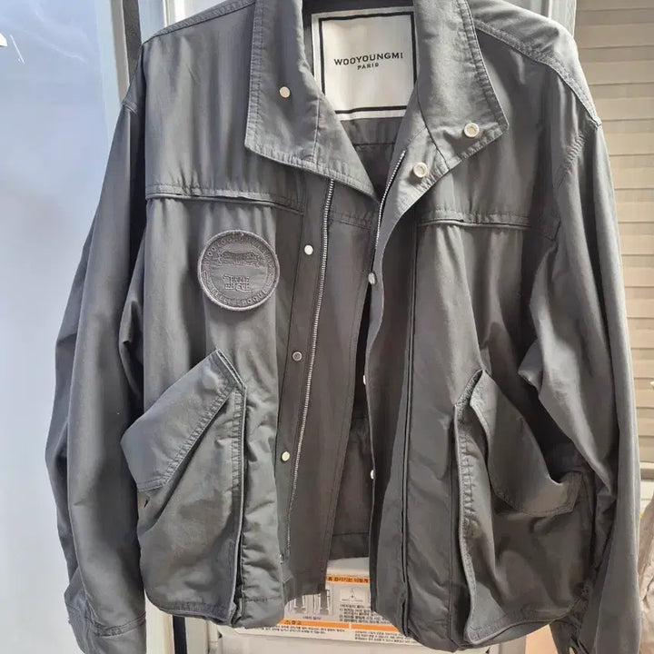 [BUNJANG] Wooyoungmi 22SS Cotton Crop Jacket / 우영미 22ss 코튼 크롭 자켓 그레이 46