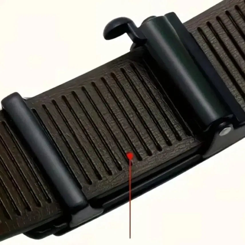 [BUNJANG] Leather Automatic Belt - Black / 새제품 남성용 가죽 자동벨트 블랙