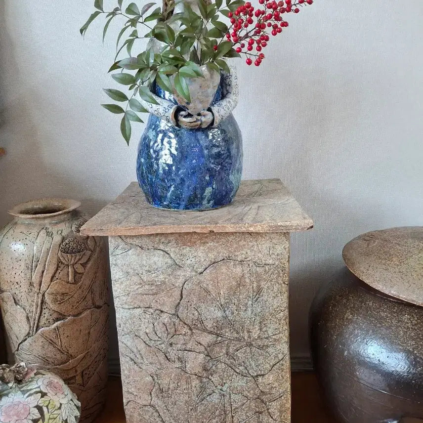 [BUNJANG] Ceramic Woman Statue Vase Ornament / 도자기 항아리든여인상 꽃병조각상 장식품