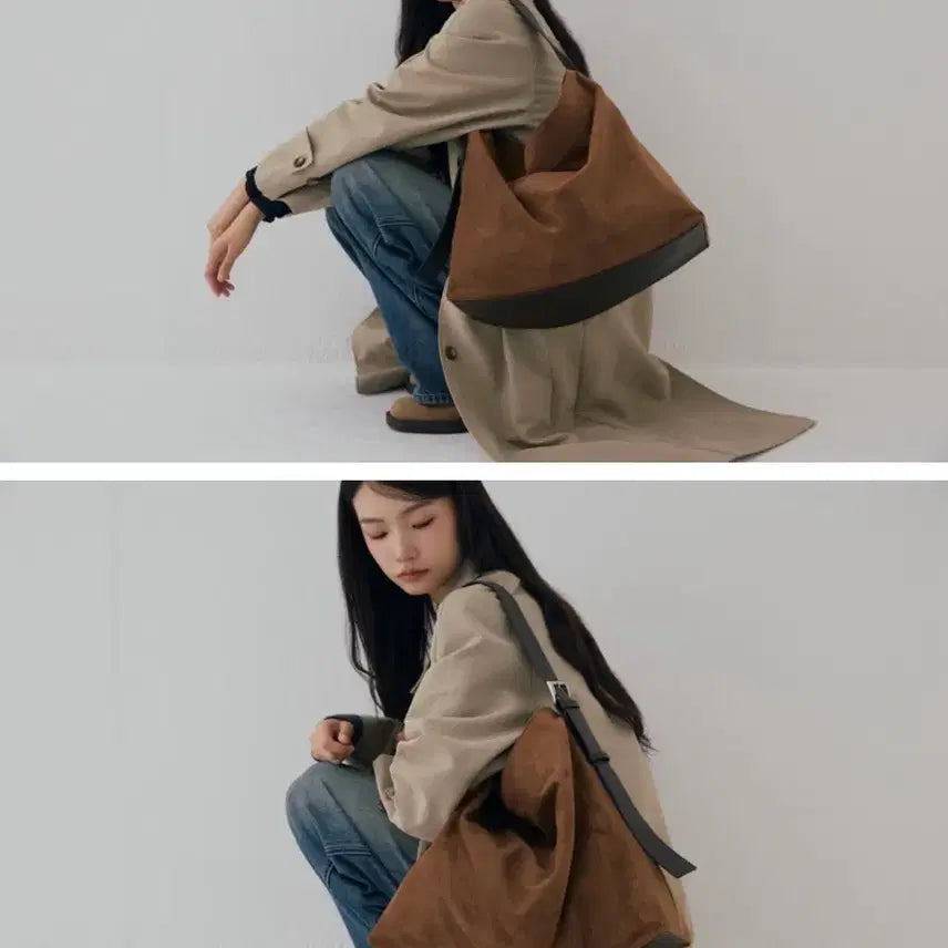[BUNJANG] Dami Snug Suede Bag / 다미 Snug Suede Bag 브라운