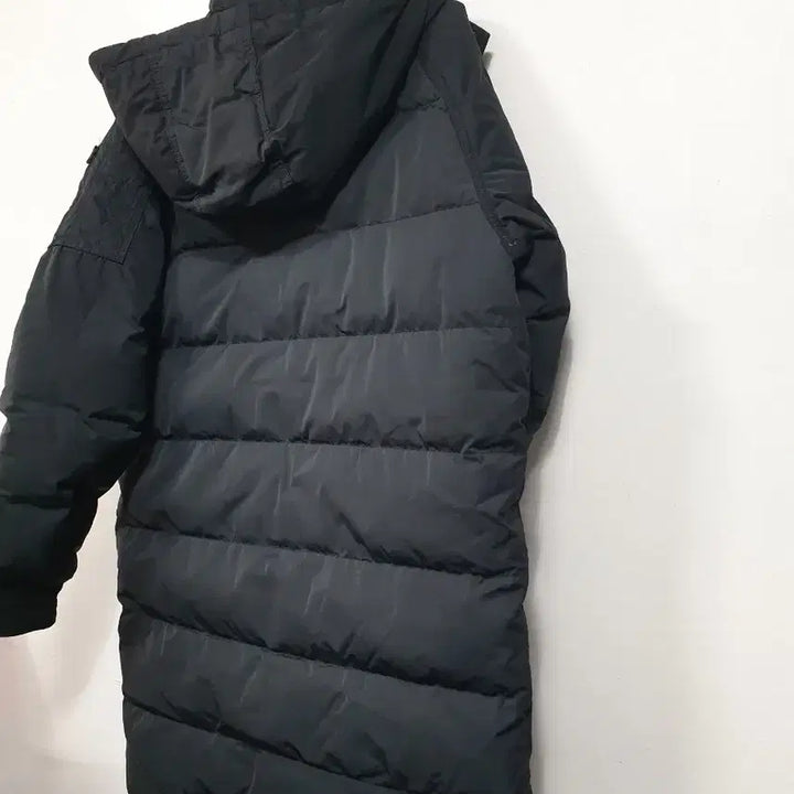 [BUNJANG] Adidas Black Long Bomber Duck Down Jacket (M) / 아디다스 검정색 롱 봄버 덕다운 자켓 오리털  M사이즈