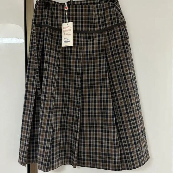 [BUNJANG] Bitter Cells Check Pleated Skirt (S) / (새상품, 택o)비터셀즈 체크 플리츠 스커트(s)