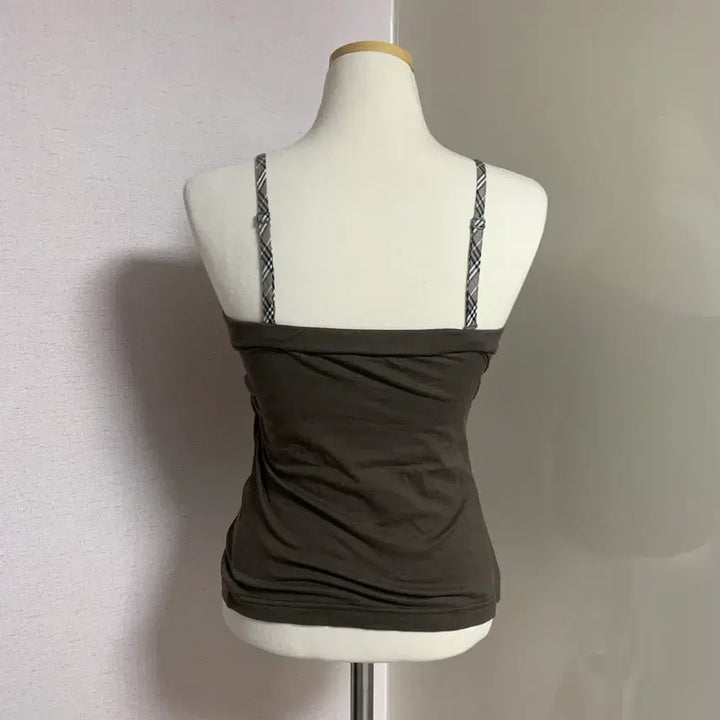 [BUNJANG] Burberry Blue Label Brown Tube Top / 버버리 블루라벨 브라운 나시(튜브탑 + 핑크체크끈) (38)