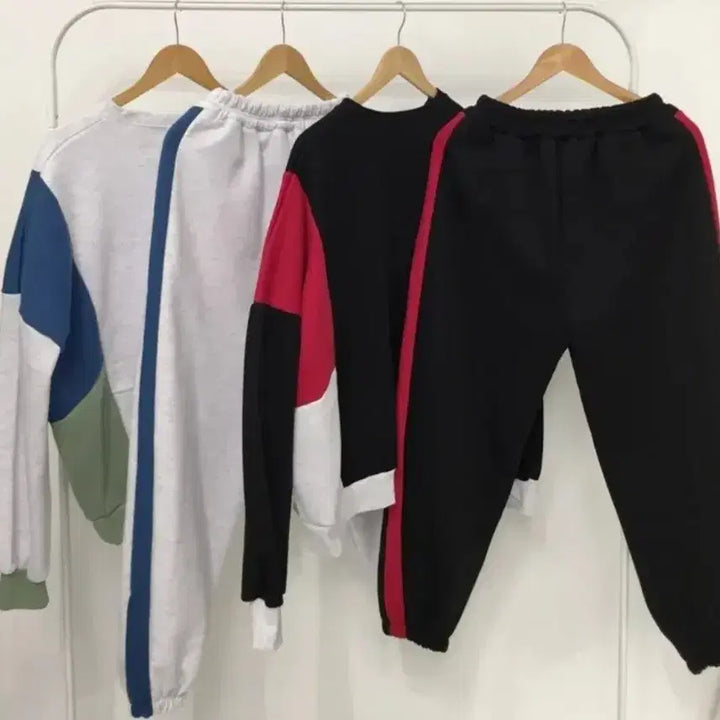 [BUNJANG] Unisex Oversized Fleece Training Set / 트레이닝세트