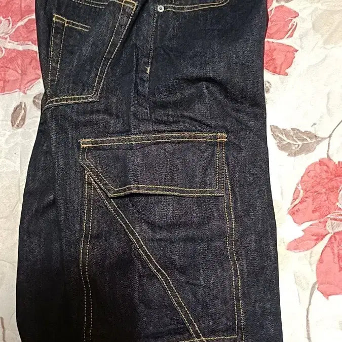 [BUNJANG] 8Seconds Wide Denim Cargo Pants Women's 30 inch / 에잇세컨즈 와이드데님 카고팬츠 여성30인치 기장107