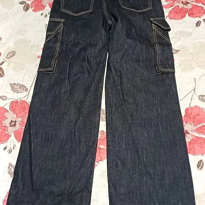 [BUNJANG] 8Seconds Wide Denim Cargo Pants Women's 30 inch / 에잇세컨즈 와이드데님 카고팬츠 여성30인치 기장107