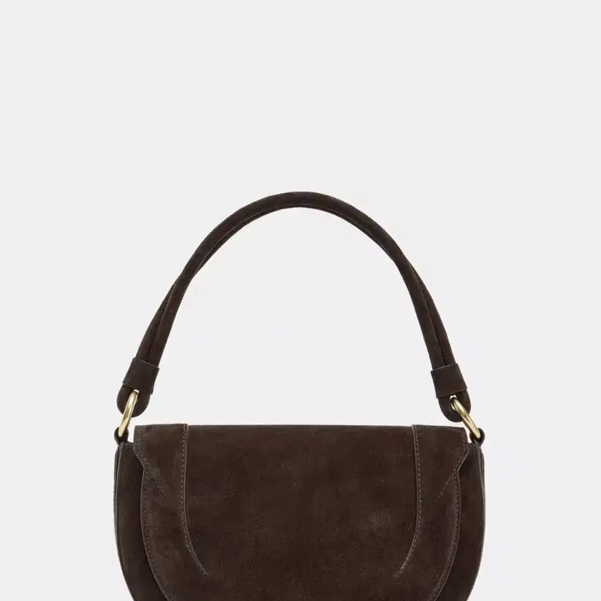 [BUNJANG] ZARA Suede Half Moon Crossbody Bag Brown / (ZARA여성 패션 핸드백 )스웨이드 반달 크로스백 브라운