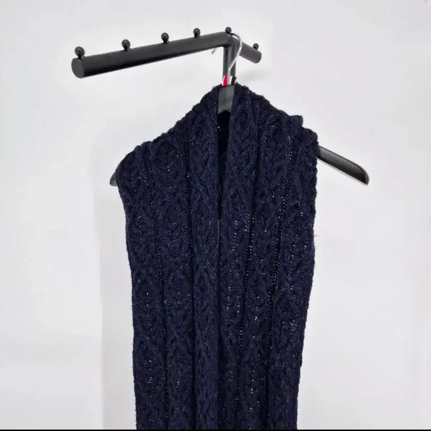 [BUNJANG] Thom Browne Navy Hoodie Scarf / [감정완료] 톰브라운 사선완장 후디 머플러 목도리 네이비