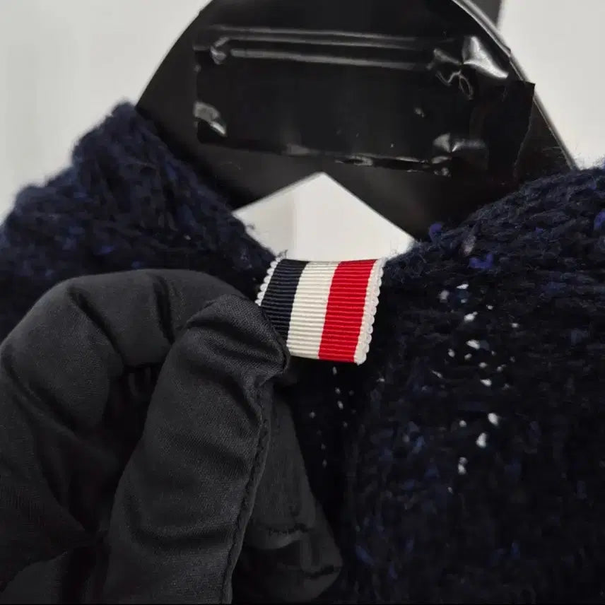 [BUNJANG] Thom Browne Navy Hoodie Scarf / [감정완료] 톰브라운 사선완장 후디 머플러 목도리 네이비