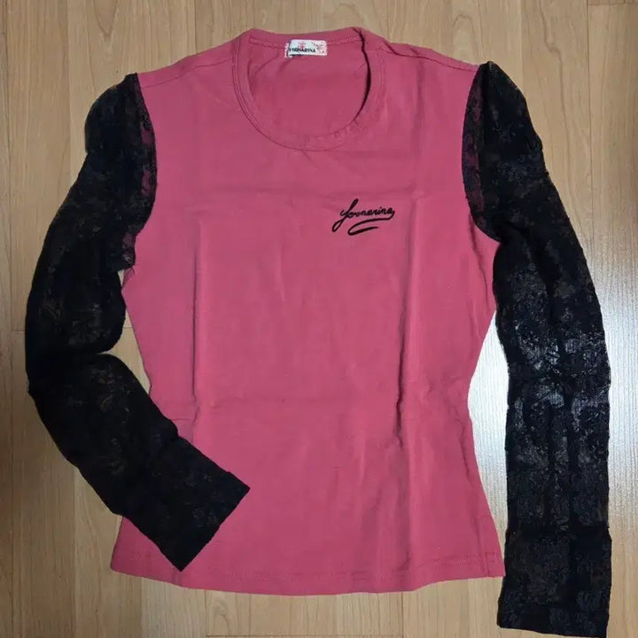 [BUNJANG] Fornarina Lace Sleeve Cotton T-shirt / 이태리 포나리나 팔 레이스 스판면티