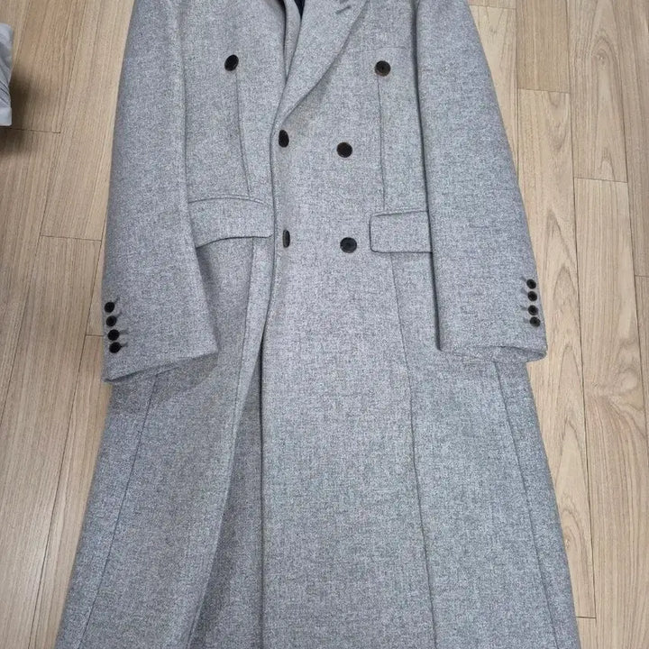 [BUNJANG] stu Melange Gray Double Coat / stu  더블 코트 멜란지 그레이 L사이즈
