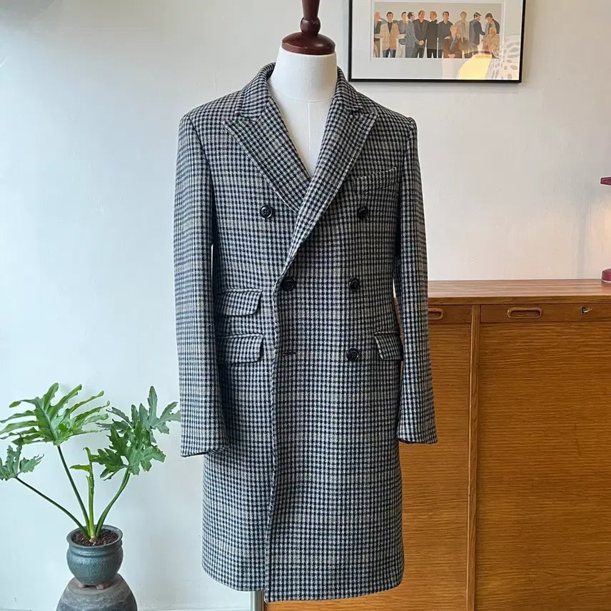 [BUNJANG] Drumohr Gunclub Pattern Double Coat / 드루모어 건클럽 패턴 더블코트 ( IT 50 )