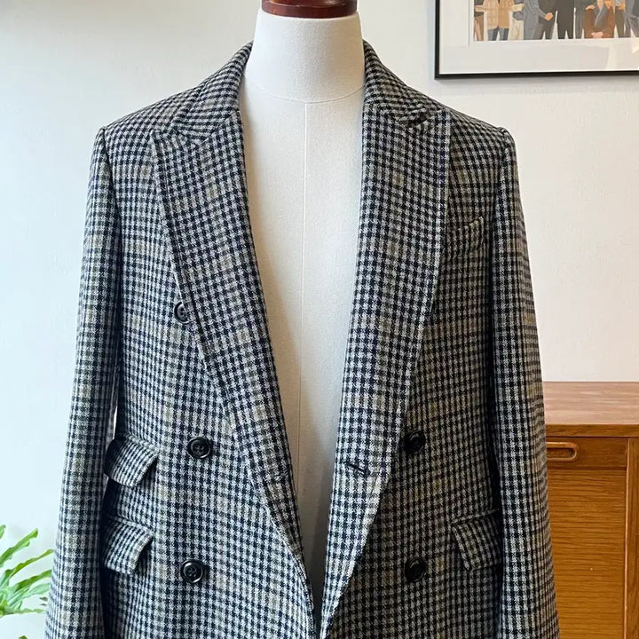 [BUNJANG] Drumohr Gunclub Pattern Double Coat / 드루모어 건클럽 패턴 더블코트 ( IT 50 )