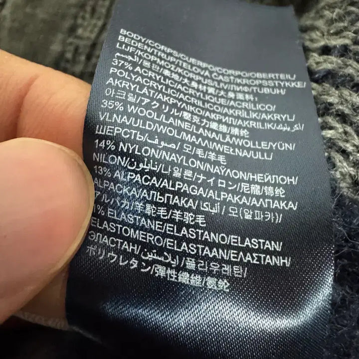 [BUNJANG] Tommy Hilfiger Knit Long Zip-Up Navy S / 여성 타미힐피거 부클 니트 롱 집업 네이비 s