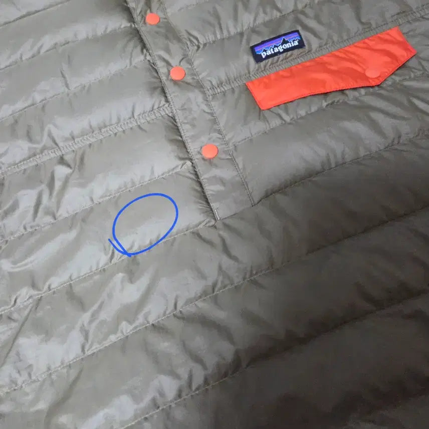 [BUNJANG] Patagonia Orange Beige Down Padded Jacket / (XL)파타고니아 오렌지 베이지 다운 패딩 자켓