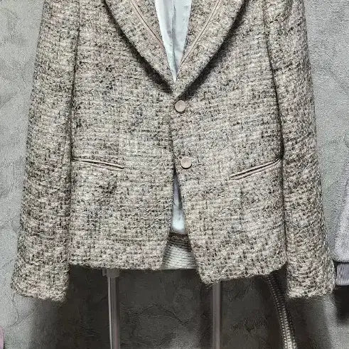 [BUNJANG] MINE Tweed Jacket Brown / 마인 트위드 여성 자켓 브라운