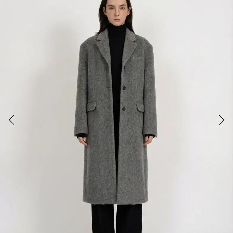 [BUNJANG] Enker Gray Wool Long Coat (S) / enker 엔커 그레이 울 롱코트 s