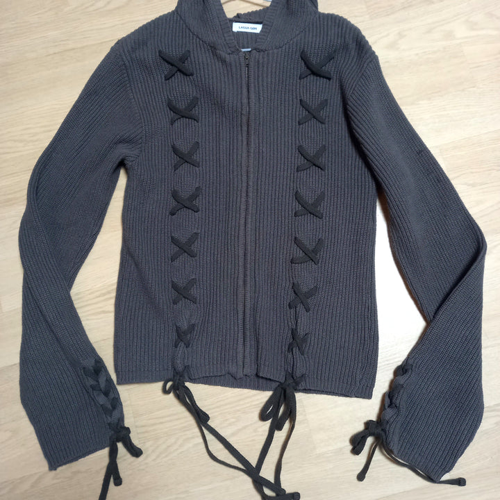 [BUNJANG] LAGUA GEM Lace-up Cardigan / LAGUA GEM 레이스업 가디건 y2k